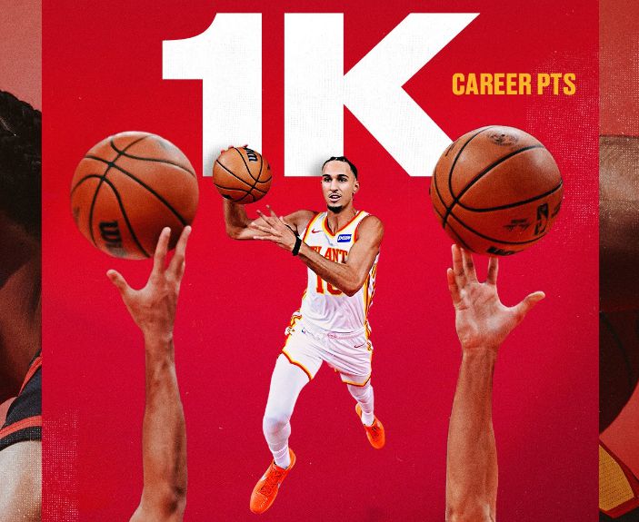 恭喜！里萨谢成老鹰队史第4年少的1000分球员